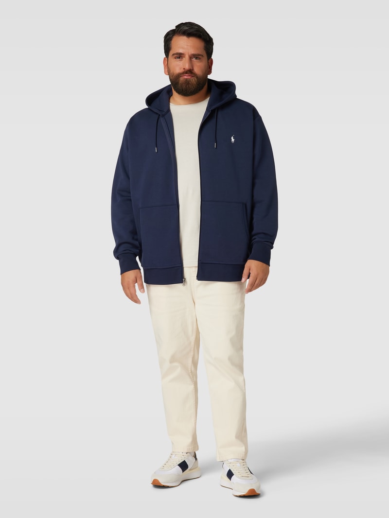 PLUS SIZE Sweatjacke mit Kapuze in marineblau