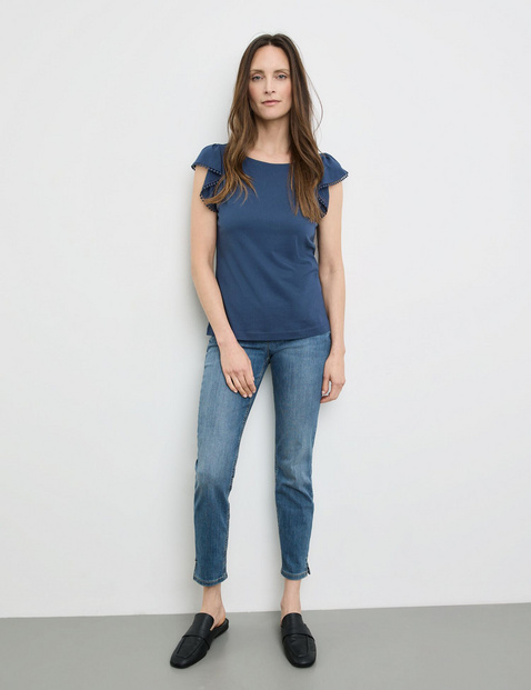 T-Shirt mit Ärmelvolant