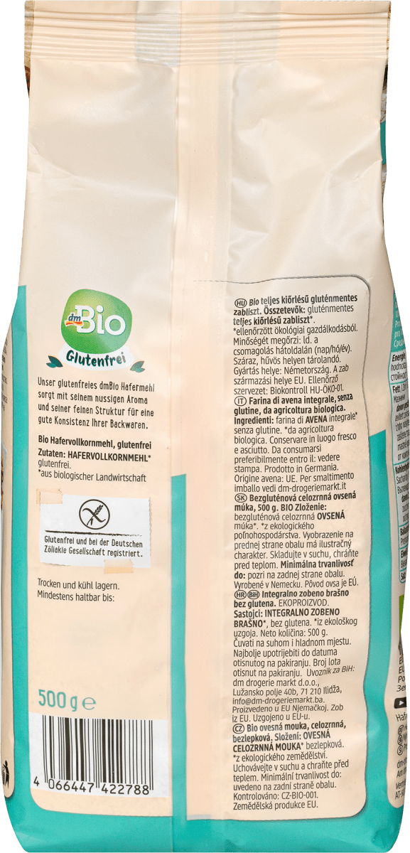 Mehl, Hafer-Mehl, glutenfrei, 500 g