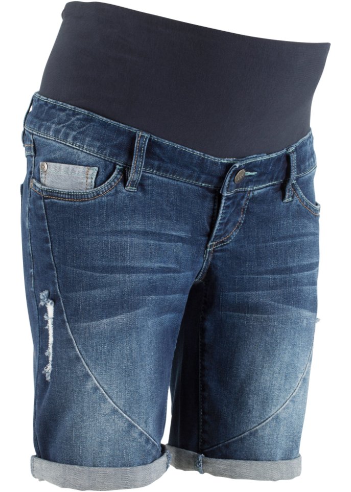 Umstandsjeansshorts für Beginn und nach der Schwangerschaft