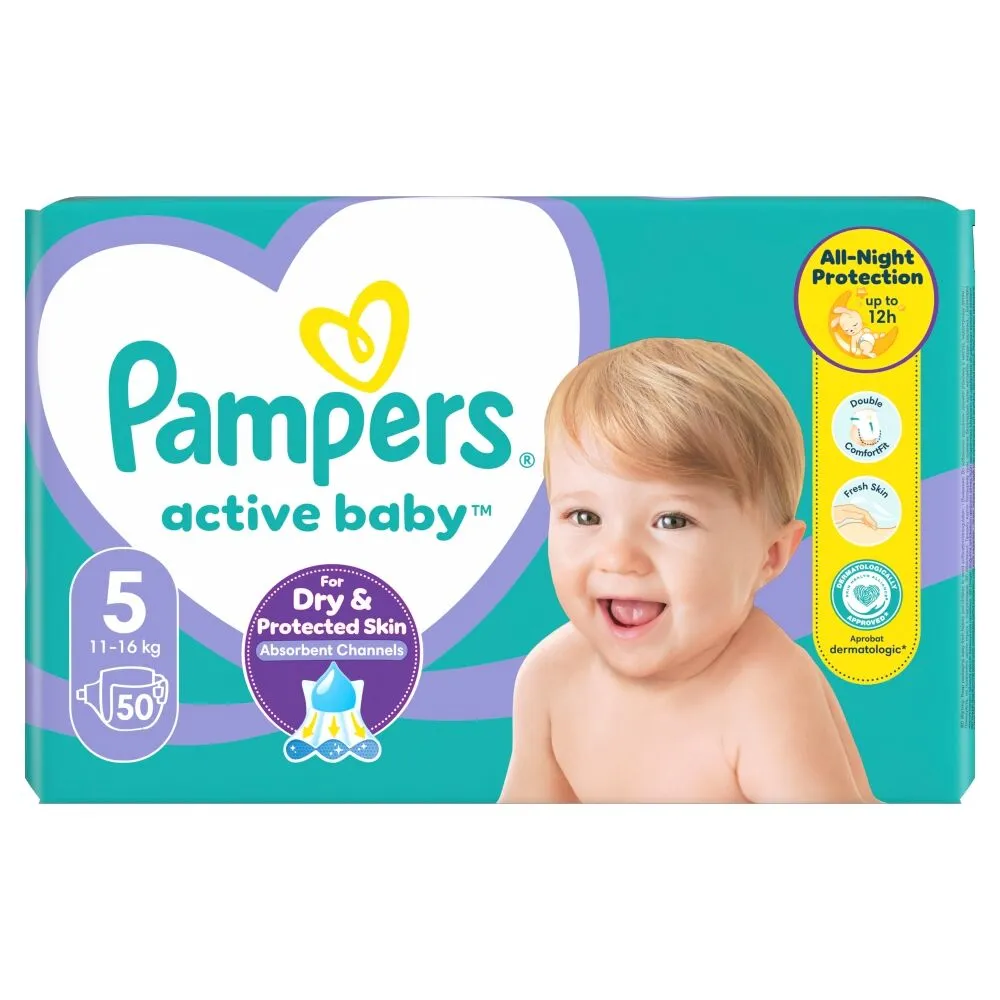 Pampers Active Baby Pieluchy Junior
