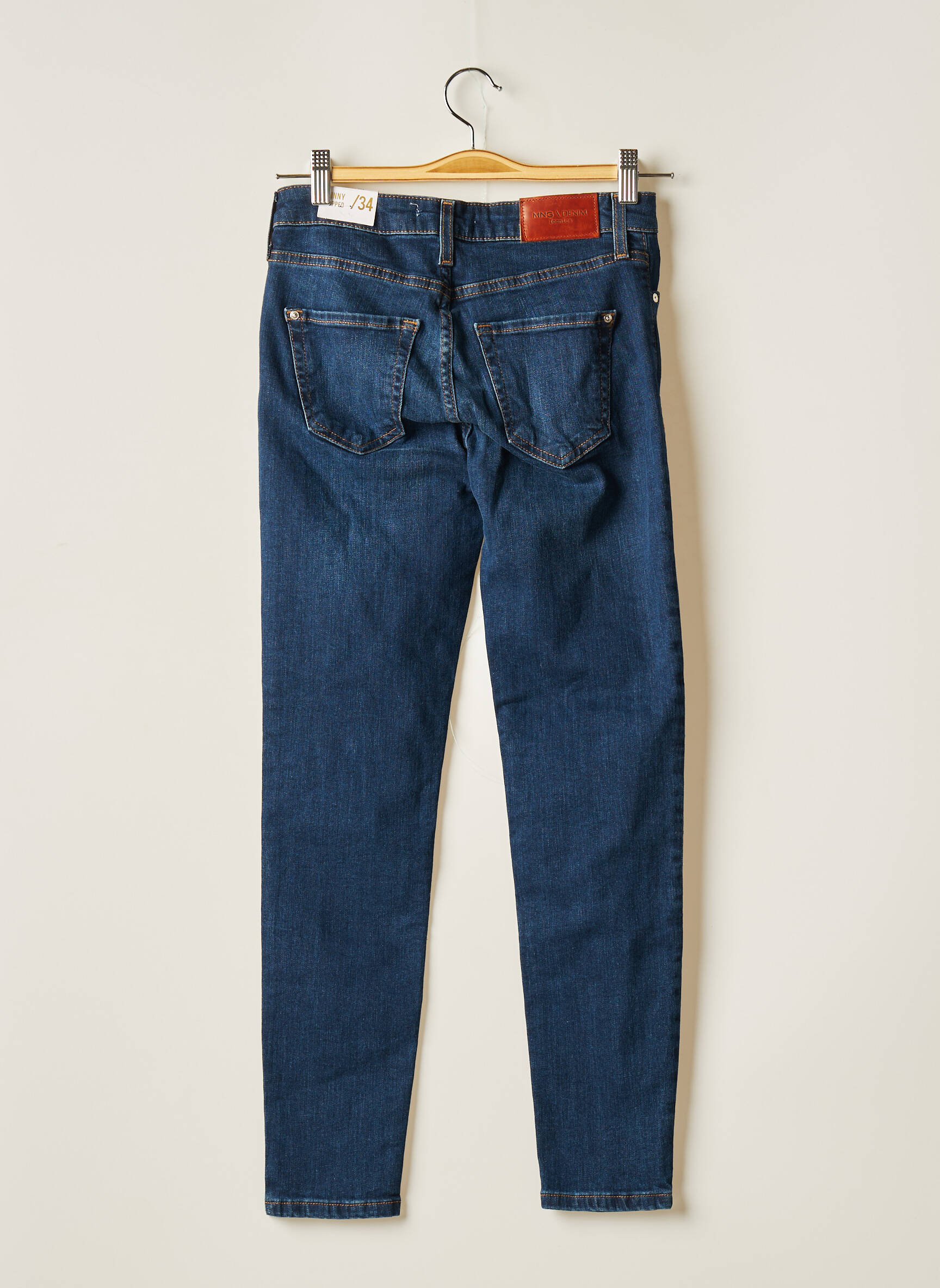 Mango Jeans Skinny Femme couleur bleu