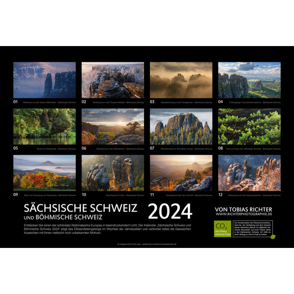SÄCHSISCHE SCHWEIZ 2024 - Kalender