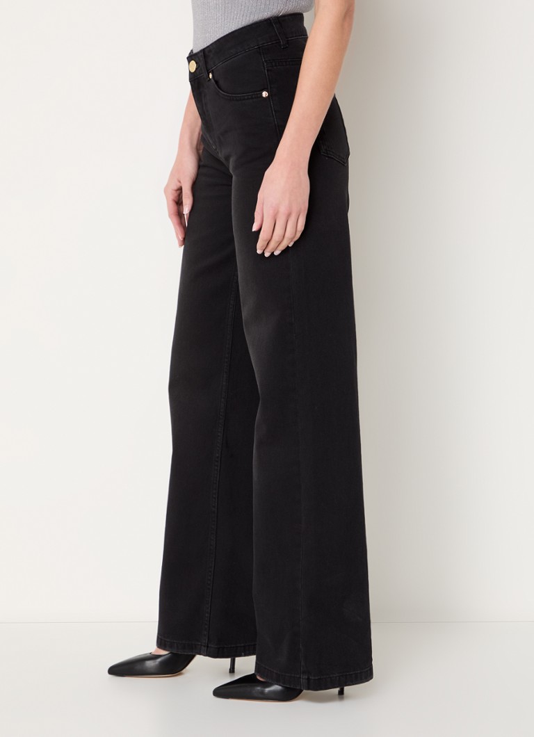 Jean NIKKIE Erode taille haute jambes larges, délavage coloré