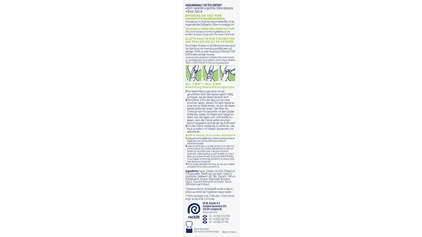 Veet PURE Haarentfernungscreme trockene Haut 100 ml