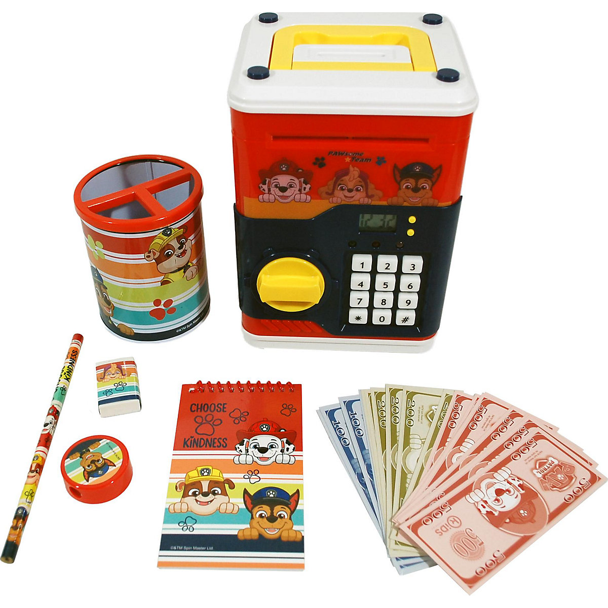 Digitale Spardose PAW Patrol, inkl. Stift, Spitzer & Radierer