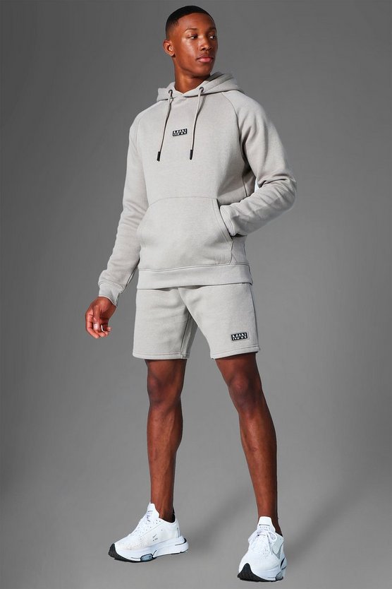 Man Active Trainingshoodie und Shorts