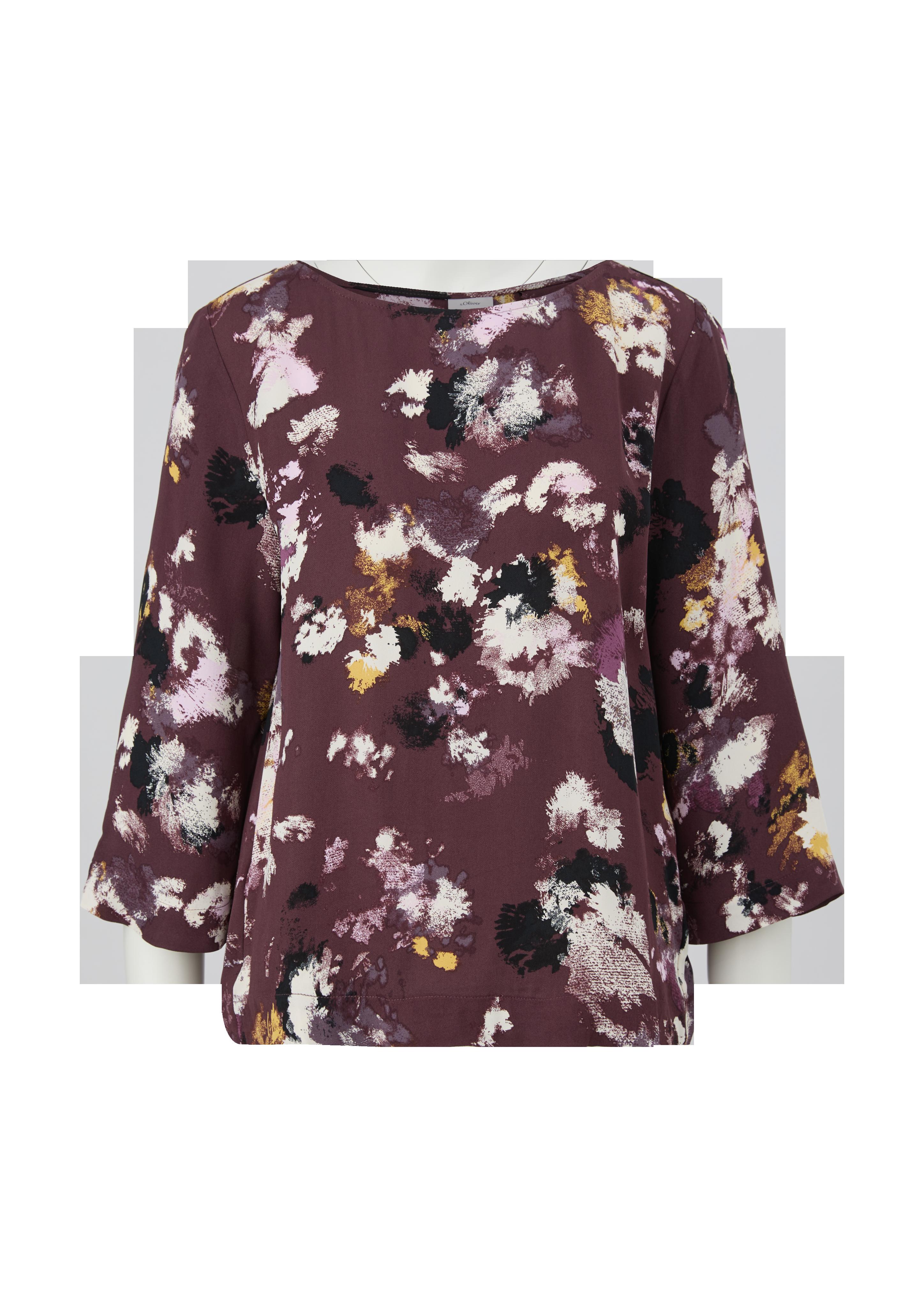 Viskosebluse mit offener Kellerfalte  2122181-49A0