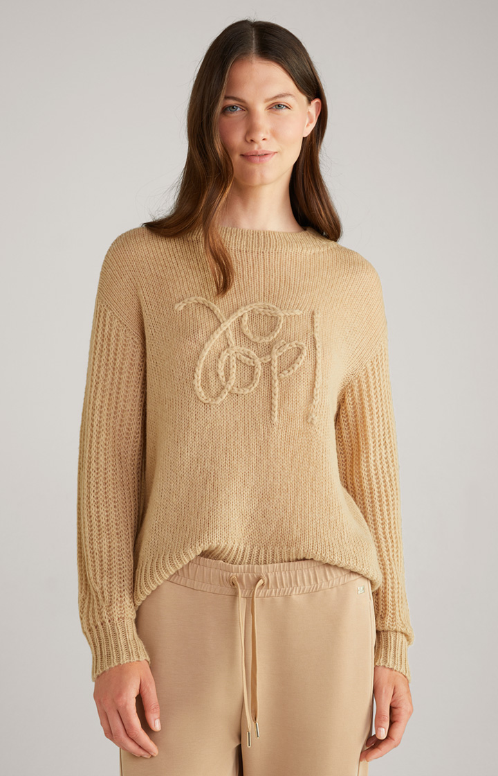 Strick-Pullover in Beige