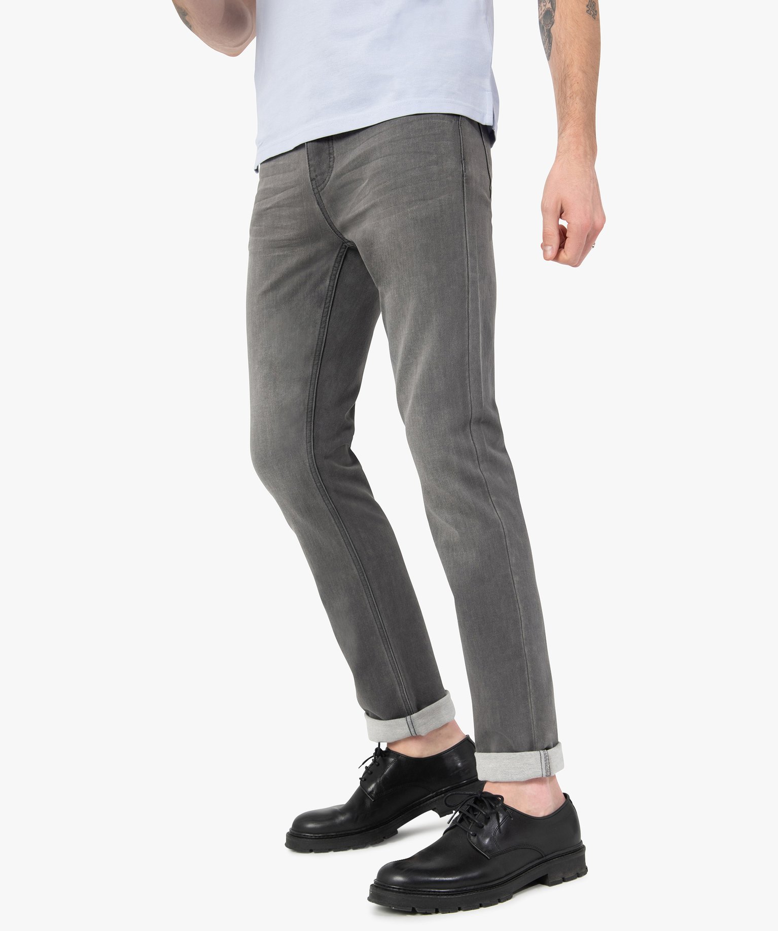 Jean homme coupe régular gris clair | GEMO