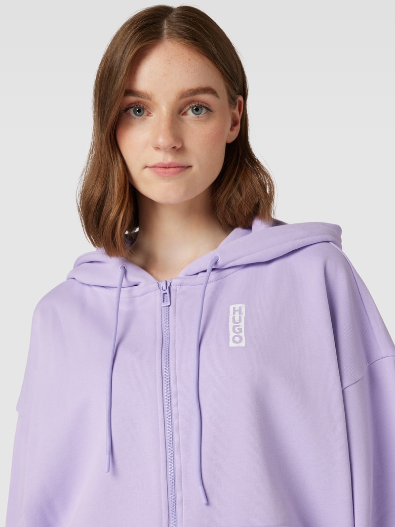 Sweatjacke mit Kapuze Modell 'DAKATA' in flieder