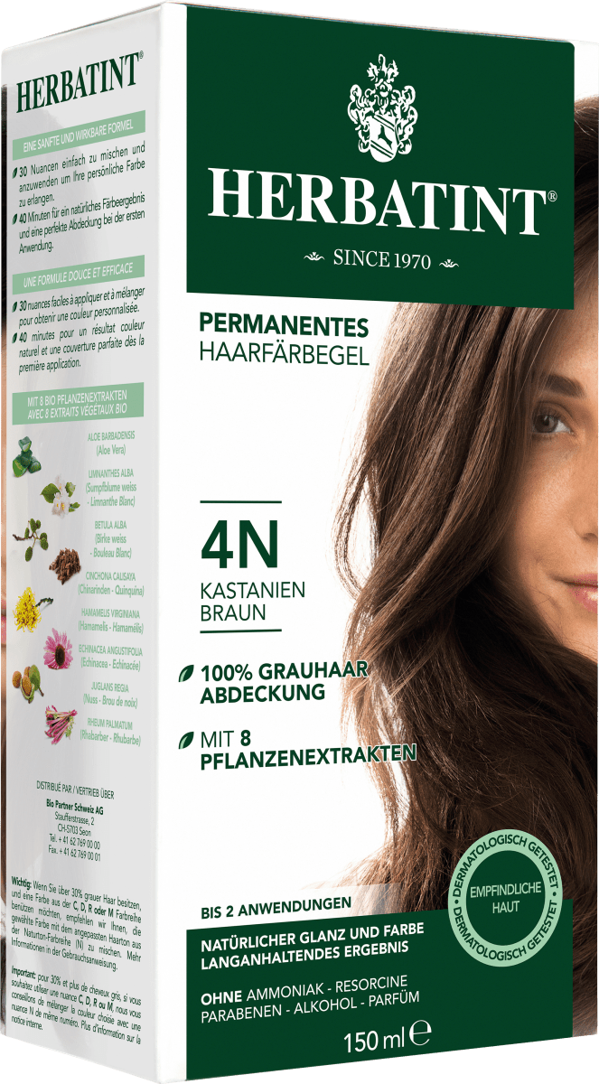 Haarfarbe Gel 4N Kastanien Braun, 1 St