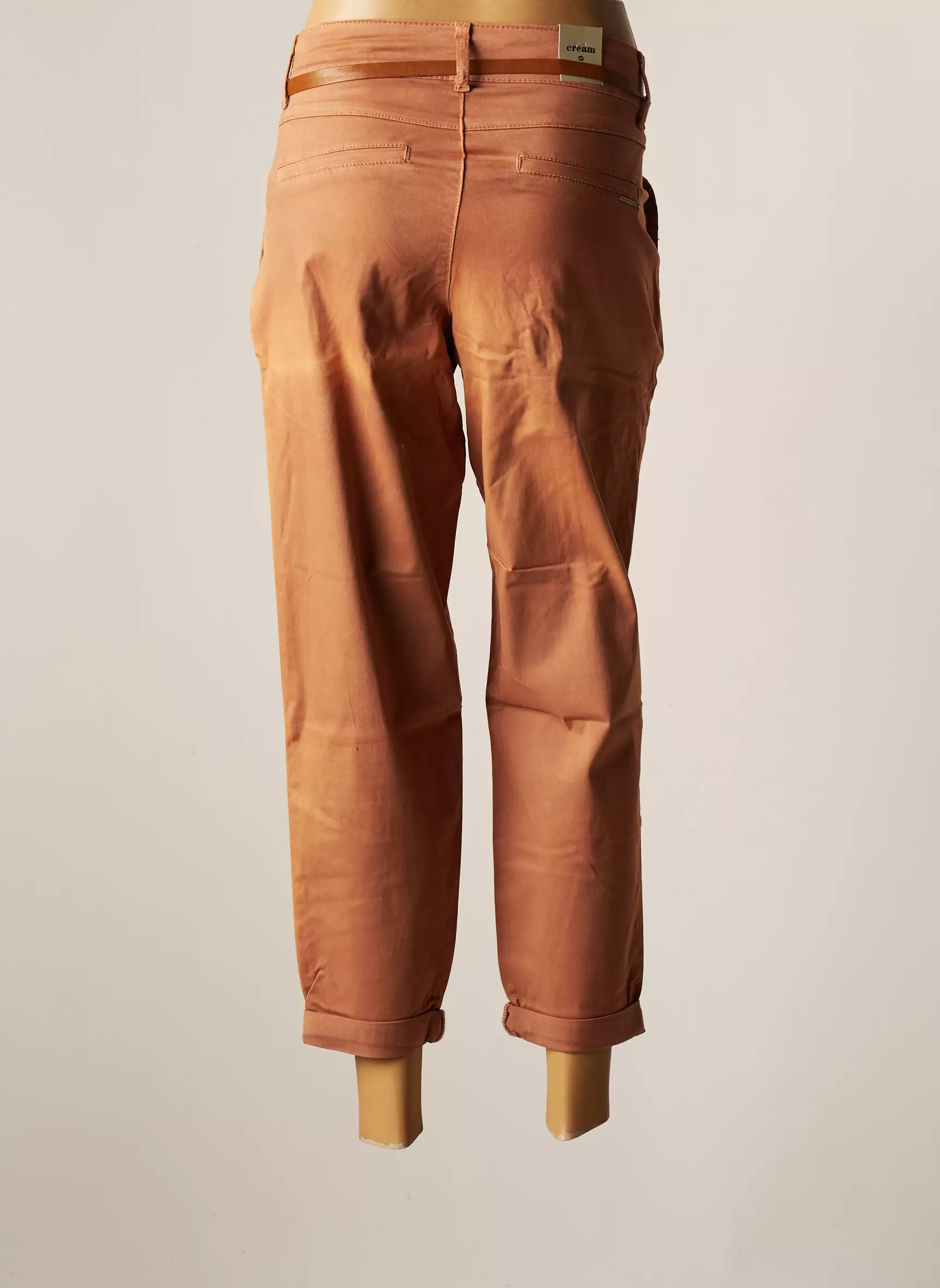 Cream Pantalons Chino Femme couleur marron