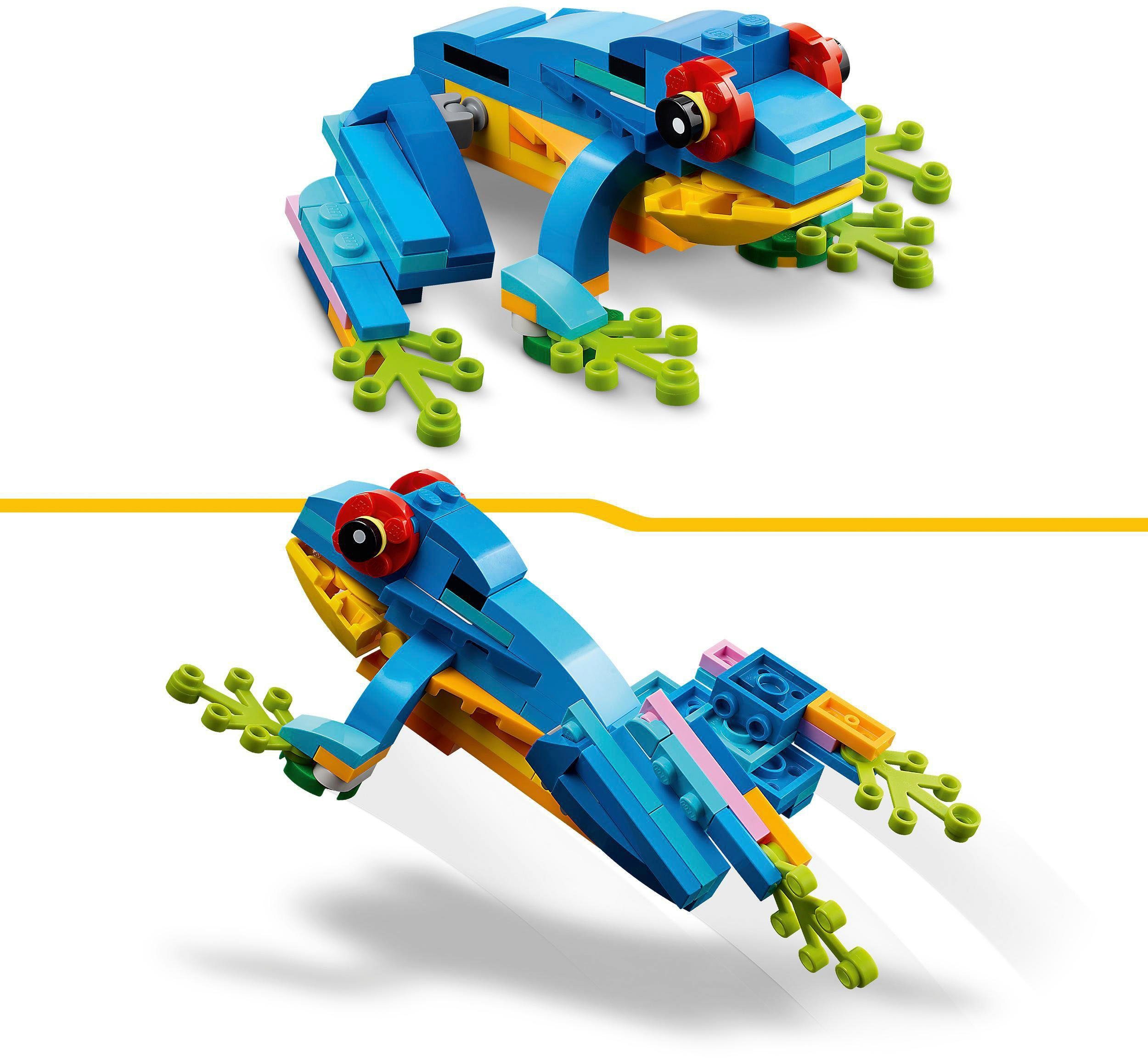 LEGO® Konstruktionsspielsteine Exotischer Papagei (31136), LEGO® Creator 3in1, (253 St)