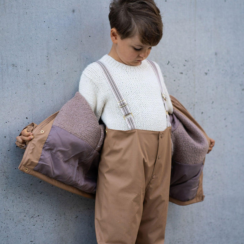 aarhus rain pants wool caramel - Braun
