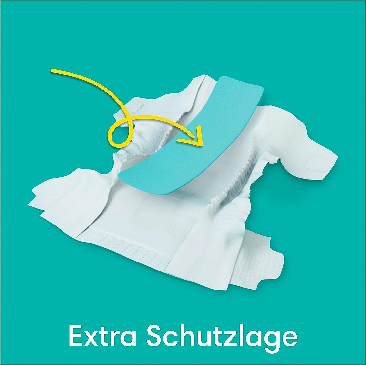 Pampers Windeln Baby-Dry Größe 1, 21 Windeln, bis zu 12 Stunden Schutz, 2kg-5kg (21-St), Marktführer