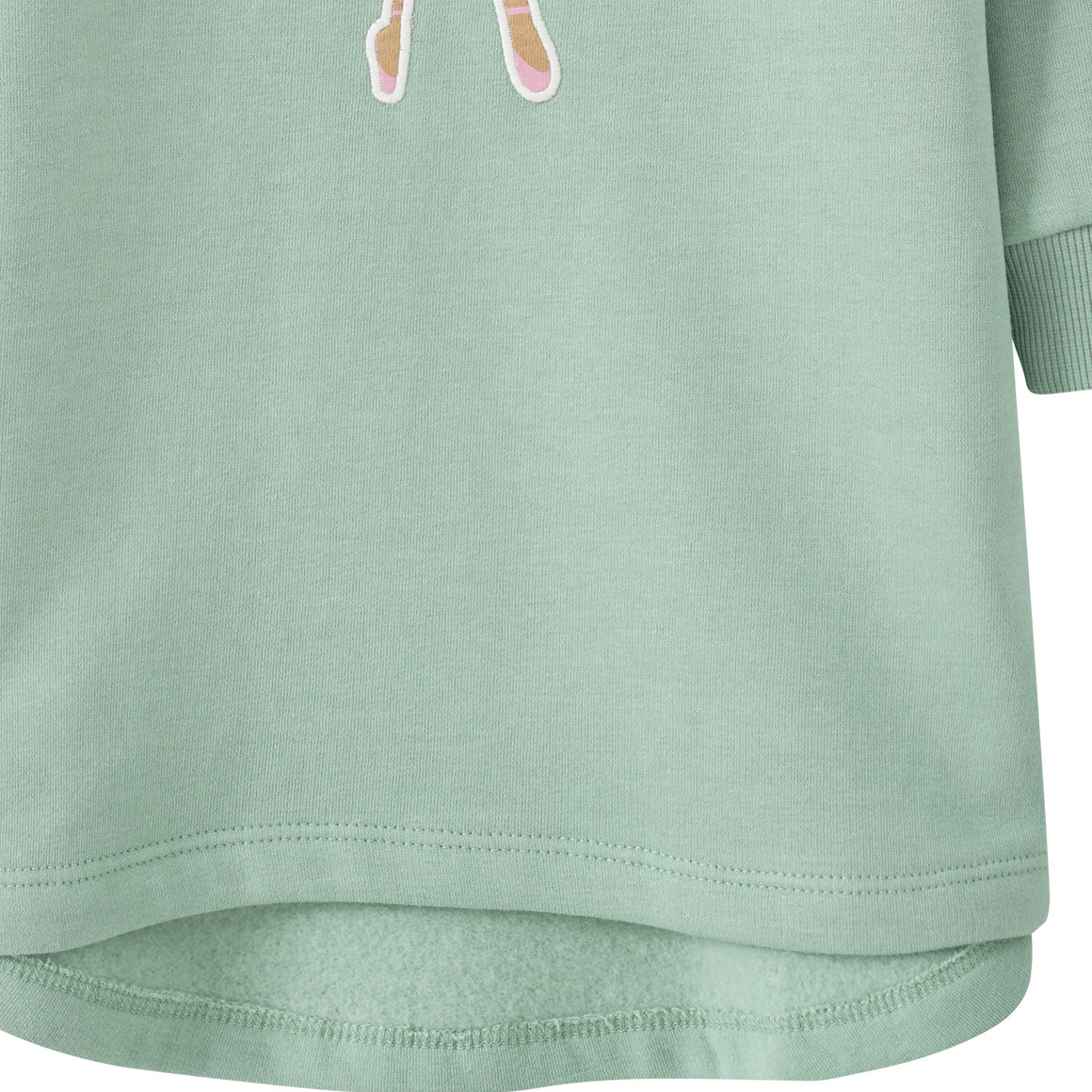 Mädchen Sweatkleid mit Ballerina-Applikation