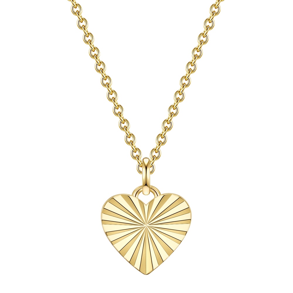 Glanzstücke München Collier en argent Coeur Argent sterling en Or jaune collier