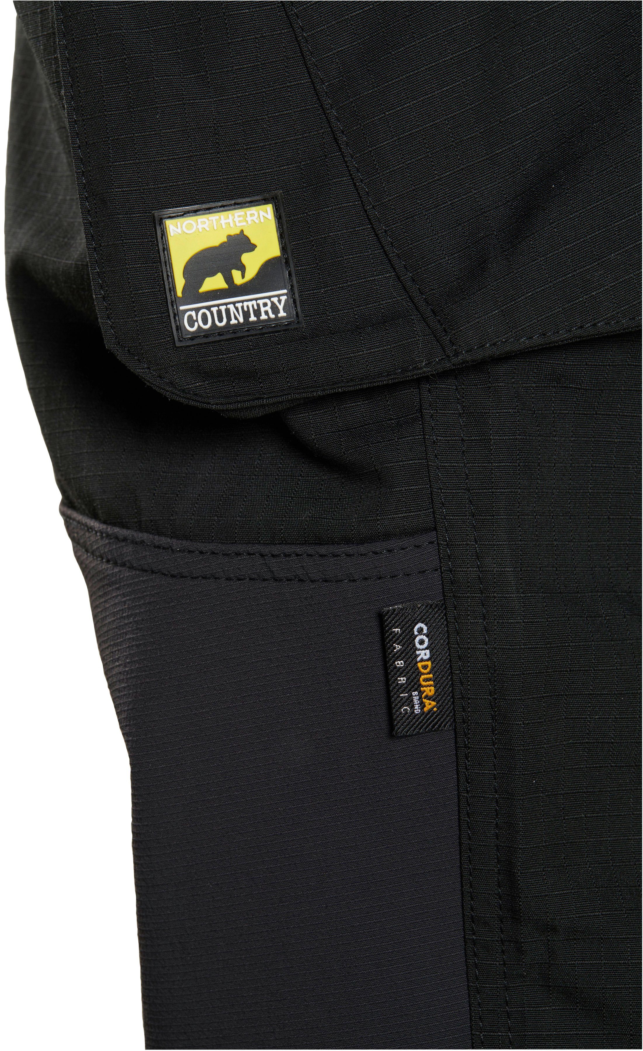 Northern Country Arbeitshose (9 praktischen Taschen, einfache Beinverlängerung, langlebiges Material) bequem, mit elastischen Cordura®Knieverstärkung und Stretcheinsätzen