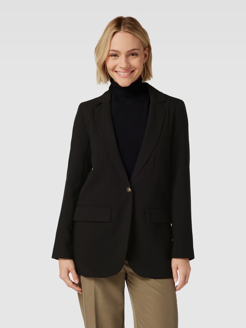 Blazer mit Reverskragen Modell 'Sigrid' in schwarz