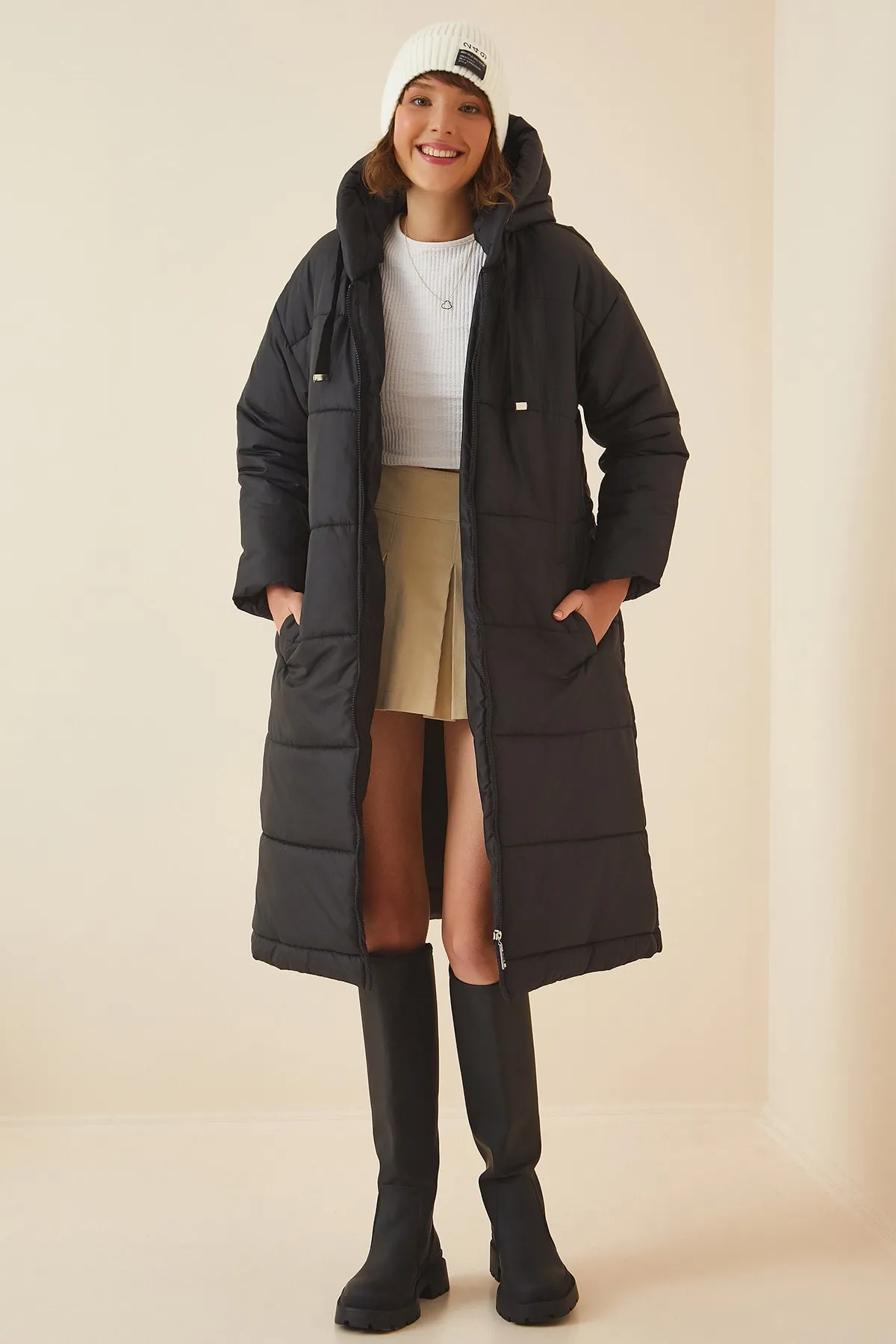 Happiness İstanbul  Mantel - Schwarz - Parka