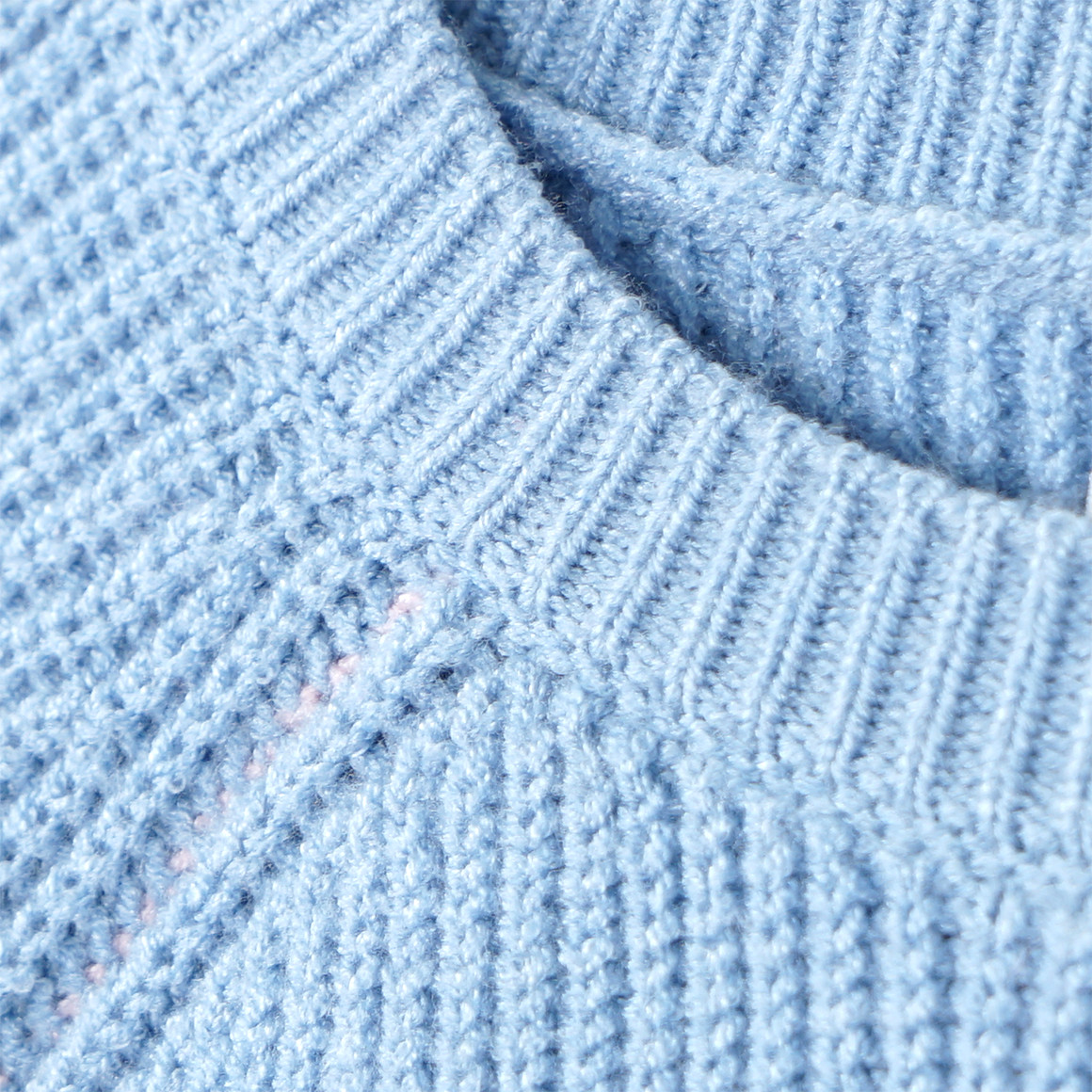 Mädchen Strickpullover mit Farbteilern