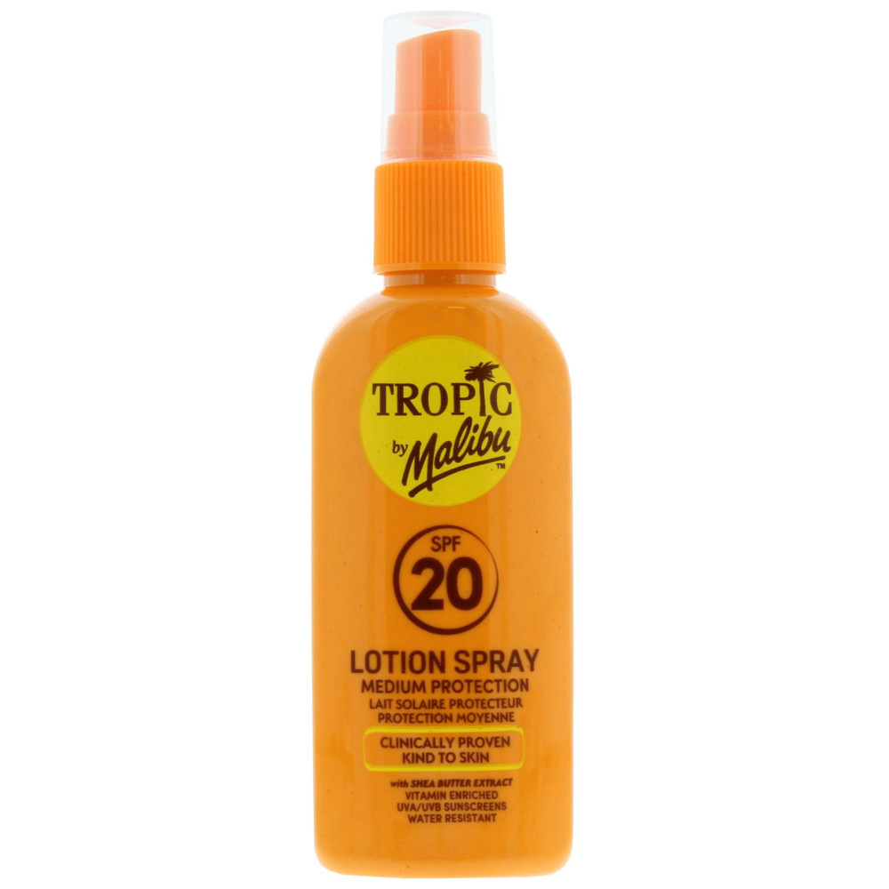 Malibu Lotion Spray SPF20 Tropic By Malibu 100ml auto-bronzant