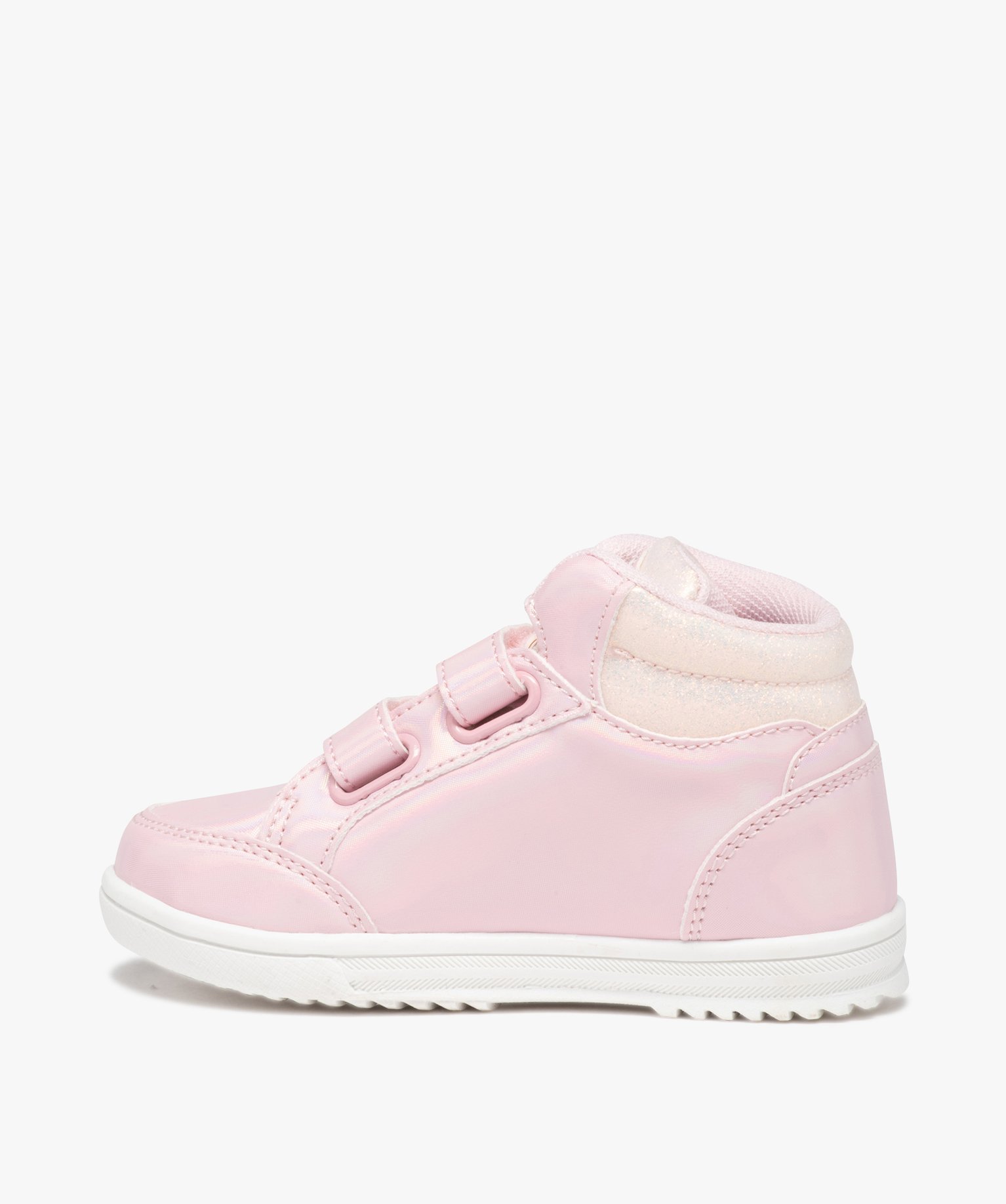 Baskets fille mid-cut irisées à scratch – Pat’ Patrouille rose | GEMO