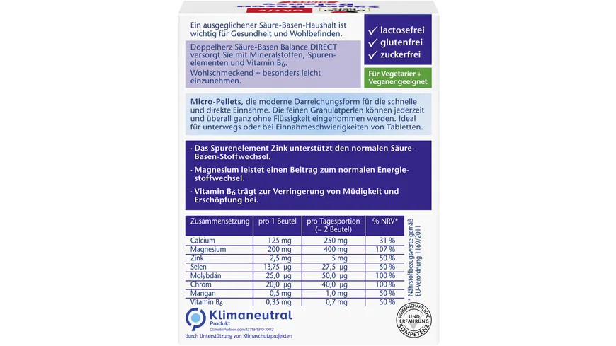 Doppelherz Säure-Basen Balance Direct 20 Portionen