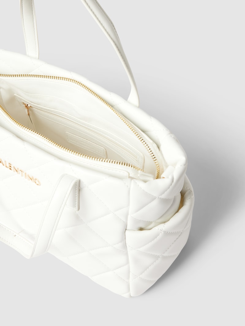 Umhängetasche mit Label-Detail Modell 'OCARINA' in weiß