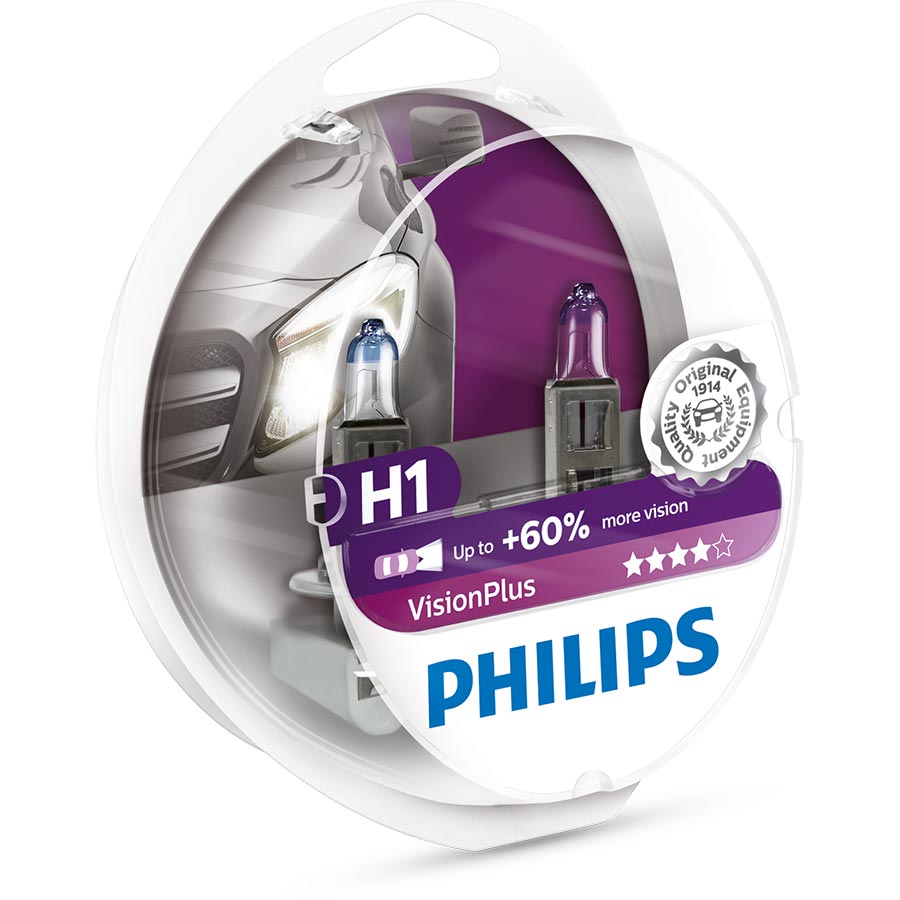 Philips VisionPlus +60% H1 Glühlampe, 2 Stück - ATU