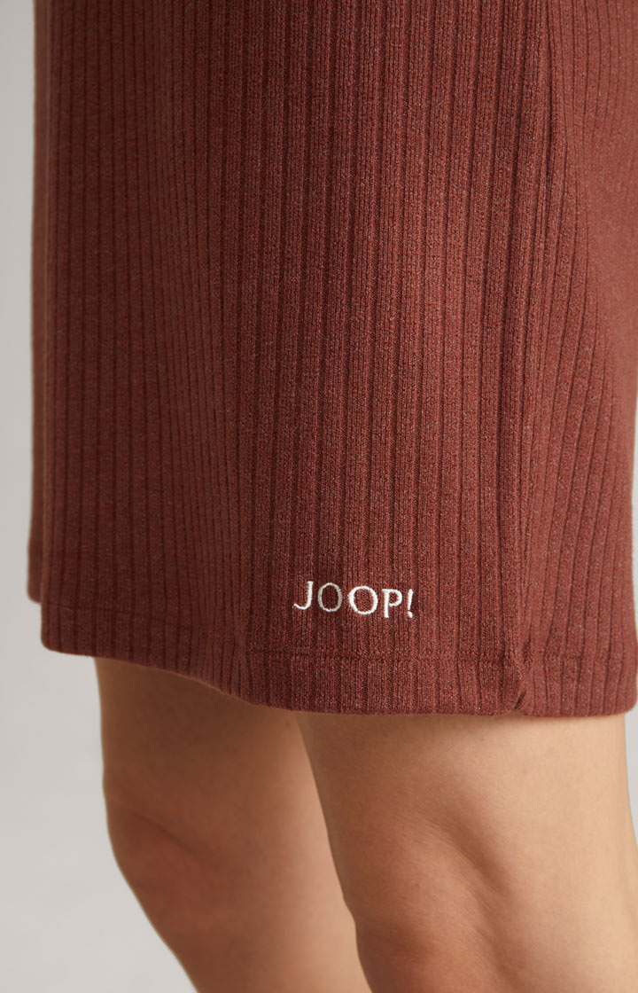 Loungewear Ripp-Longshirt in Coffee