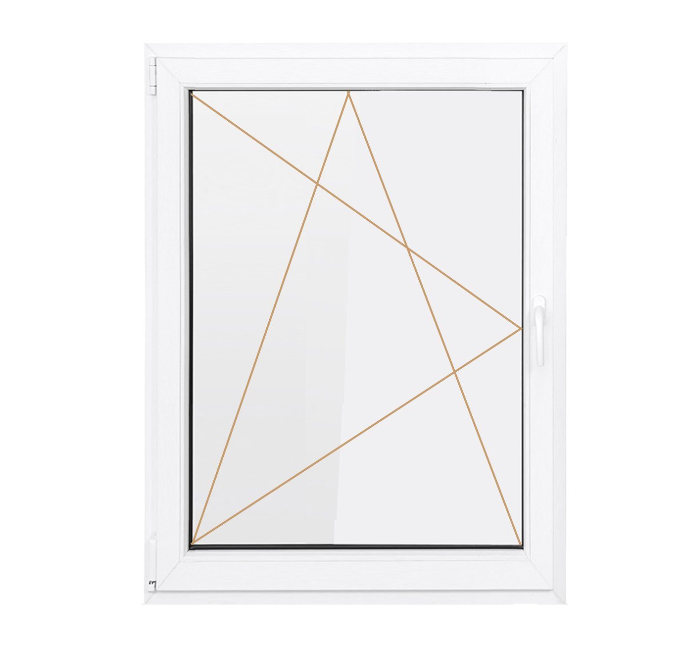 SN DECO GROUP Kellerfenster 1 Flügel 900x1200 Dreh-Kipp 2-fach Verglasung weiß 70 mm Profil, (Set), RC2 Sicherheitsbeschlag, Hochwertiges 5-Kammer-Profil