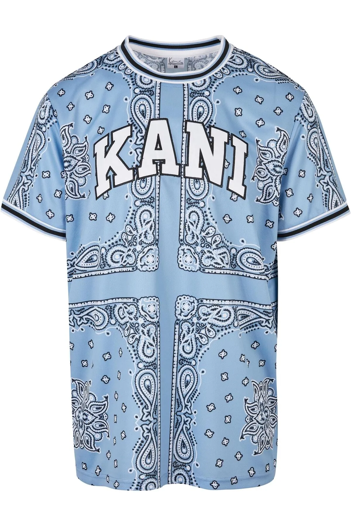 KARL KANI  Herren KM222-013-1 Serif Paisley Mesh T-Shirt