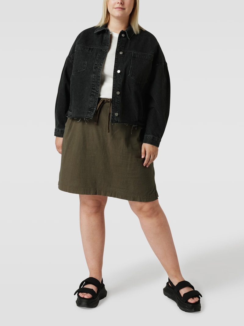 PLUS SIZE Minirock mit Eingrifftaschen in khaki