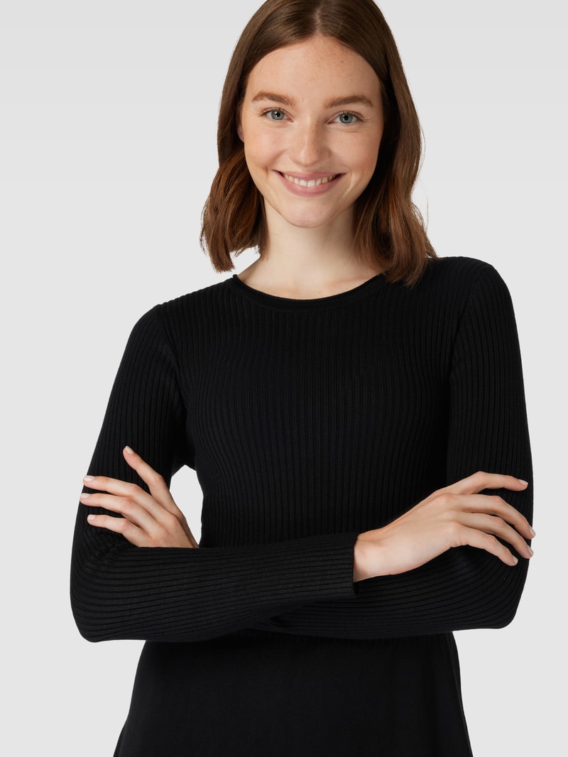 Strickkleid in Minilänge Modell 'ALMA' in schwarz