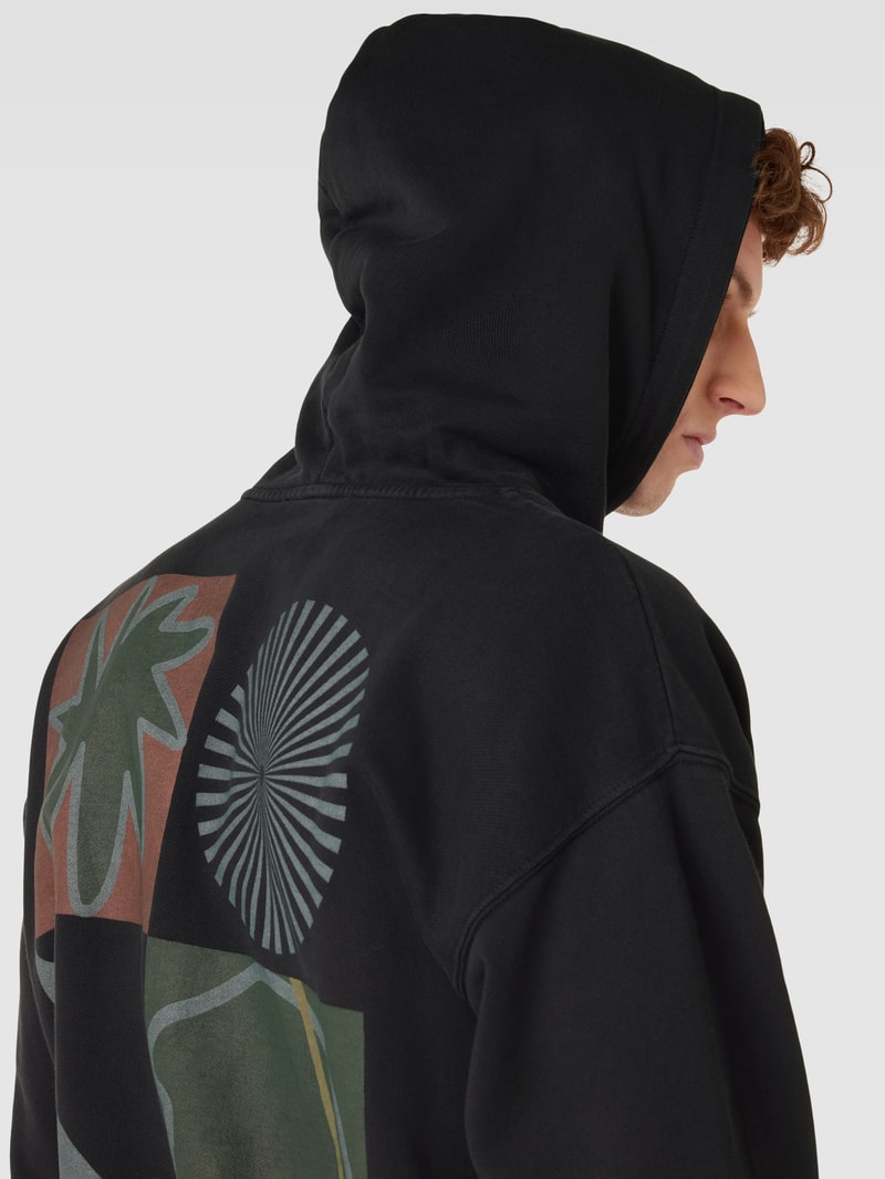 Hoodie mit Statement-Print in schwarz