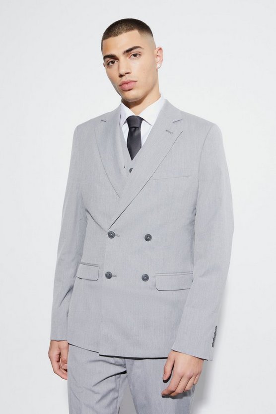 Zweireihige Slim Anzugjacke