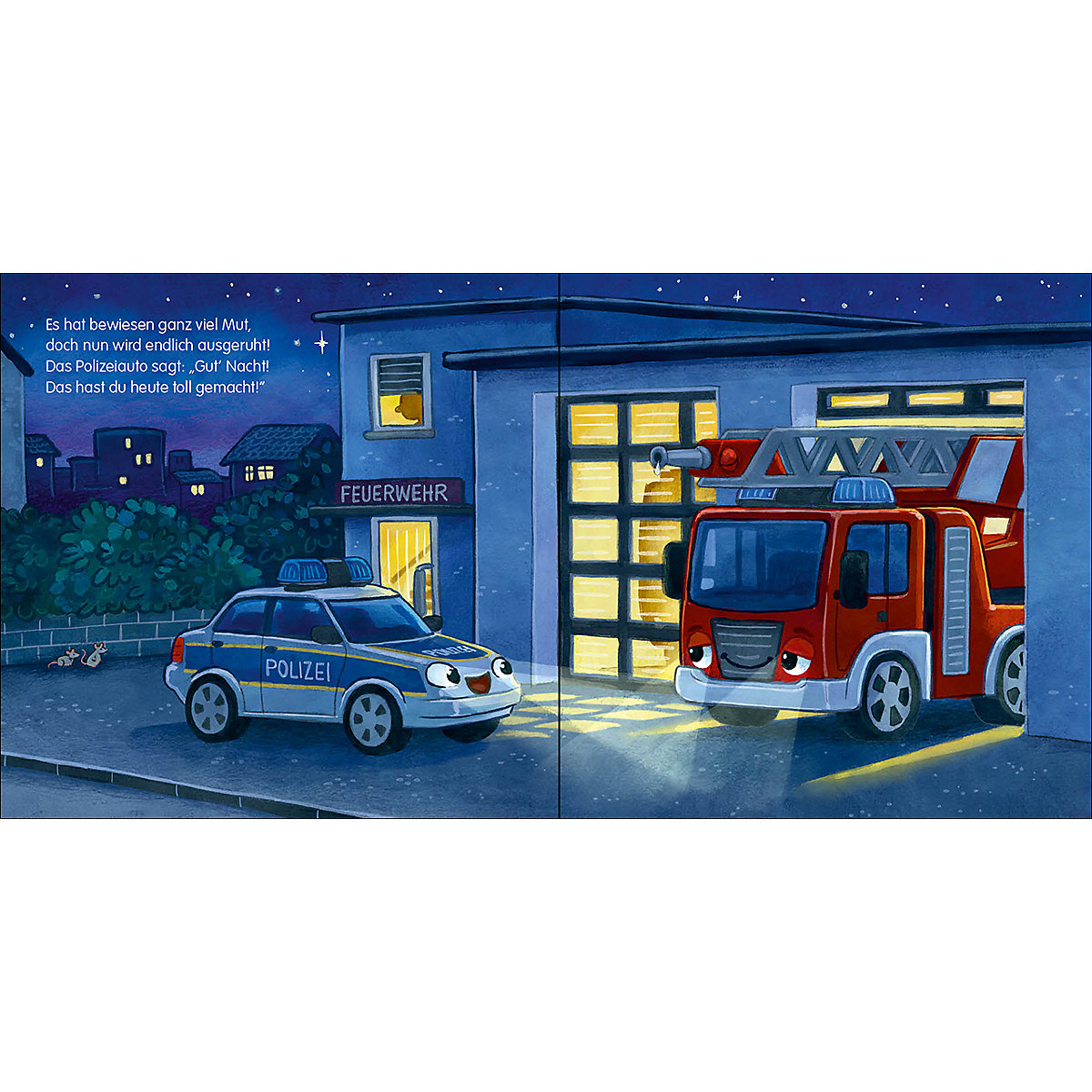 Gute Nacht, kleines Polizeiauto!