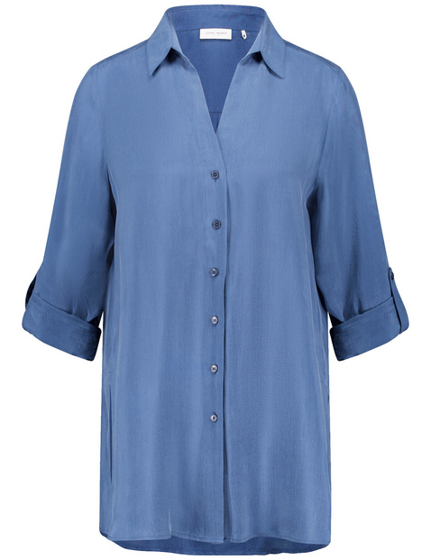 Longbluse aus Cupro