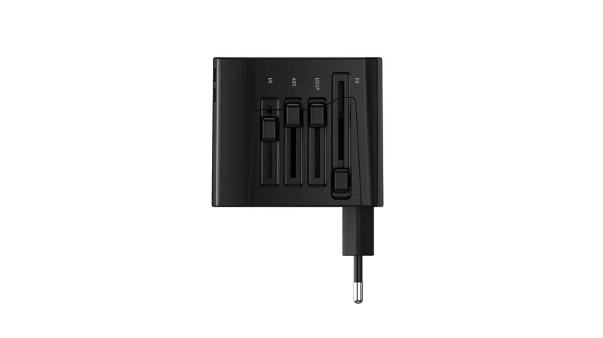 XLayer Internationaler Reisestecker Weltweit Black