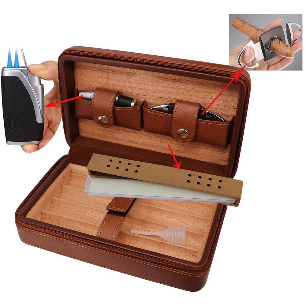 Devenirriche Humidor Zigarren Humidor PU-Leder