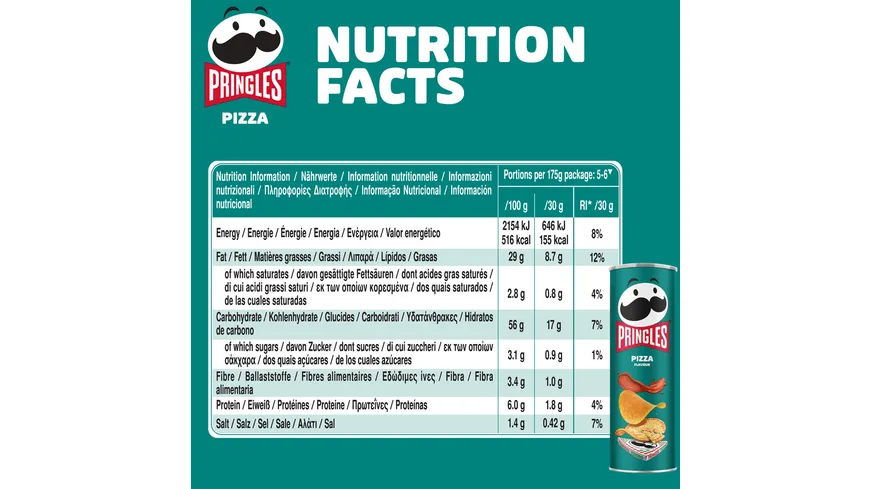 Pringles Chips Pizza Geschmack 165 g