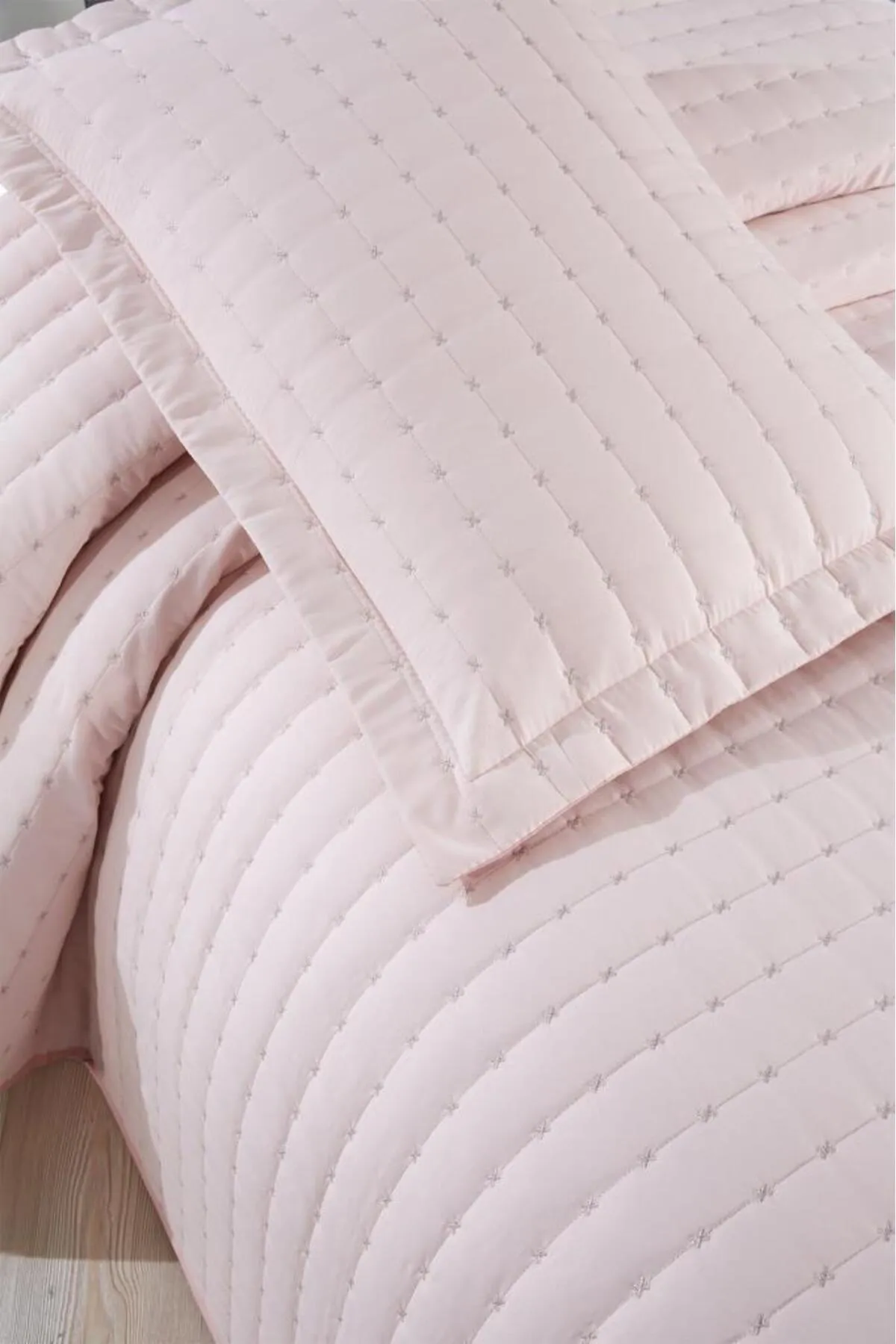 Çeyiz Diyarı  Gesteppte Tagesdecke „Dublin“ für Einzelbett, Puder