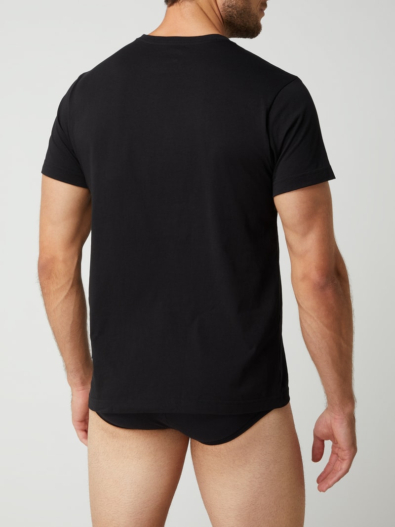 T-Shirt aus Baumwolle im 2er-Pack in schwarz