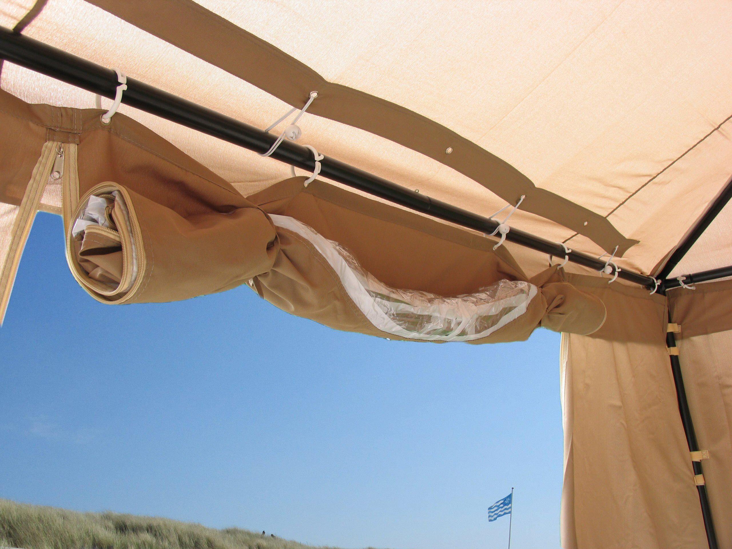 Grasekamp Pavillon Seitenwand Sahara 3x3m 2tlg.