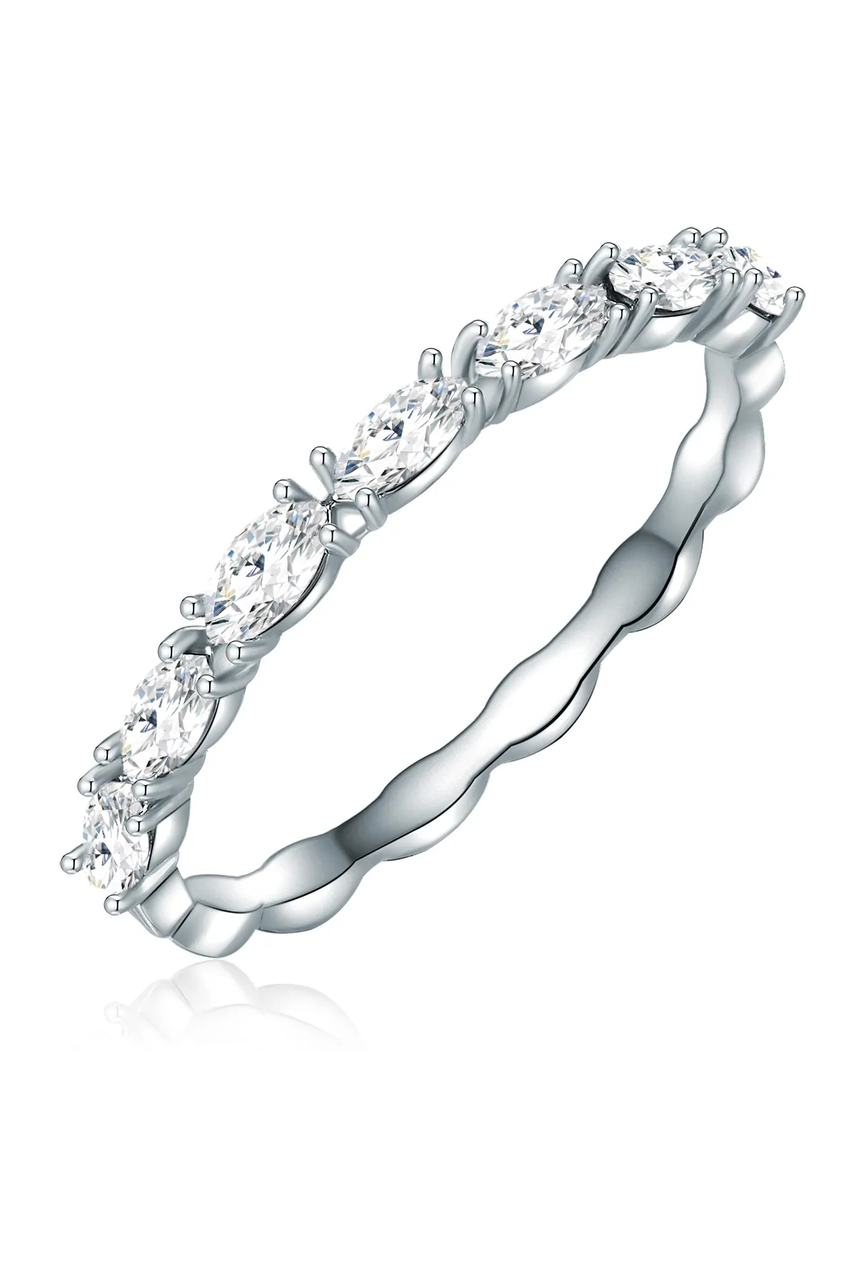 Lulu & Jane  Ring mit Kristallen von Swarovski® Ring verziert mit Kristallen von Swarovski® weiß