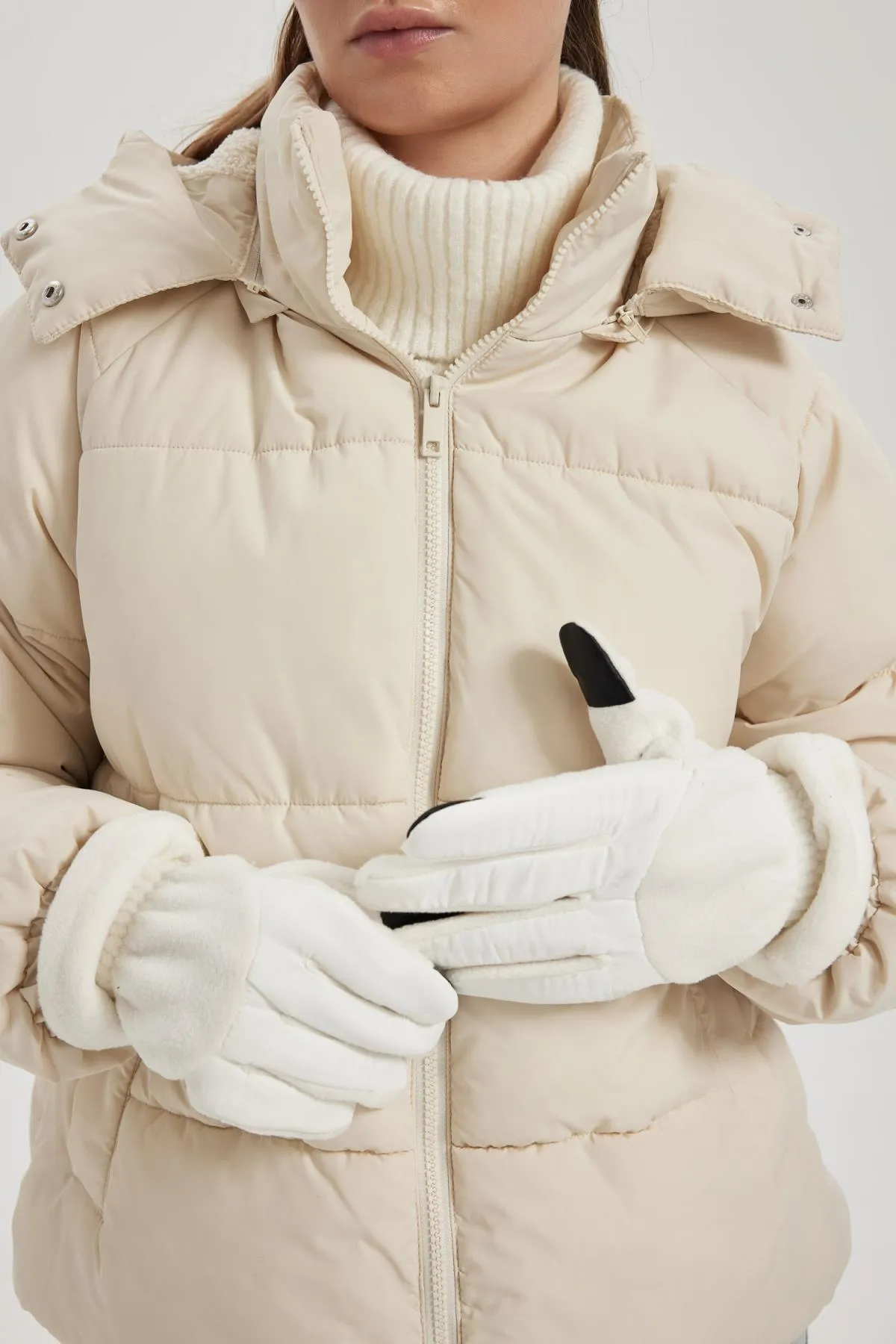 DeFacto  Handschuhe - Ecru - Unifarben