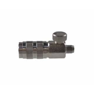 Schnellkupplung NW 2,7mm, regulierbar, mit M5 X 0,45 AG, z.B. für BADGER/REVELL