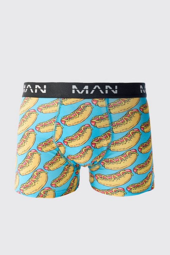 Boxershorts mit Hot Dog-Print